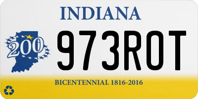IN license plate 973ROT