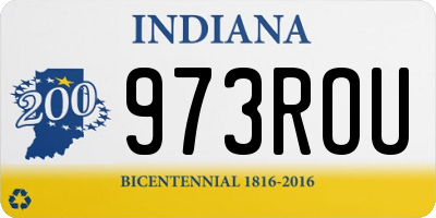 IN license plate 973ROU