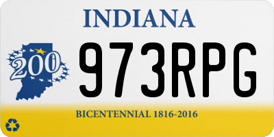 IN license plate 973RPG