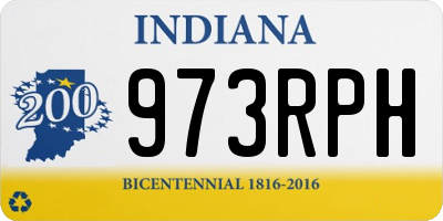IN license plate 973RPH