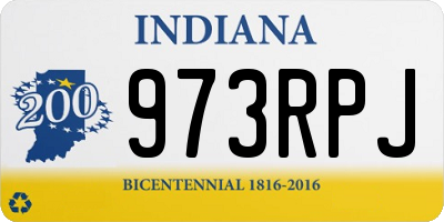 IN license plate 973RPJ