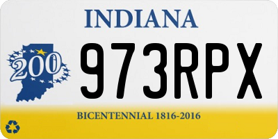 IN license plate 973RPX