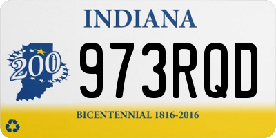 IN license plate 973RQD