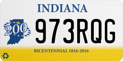 IN license plate 973RQG
