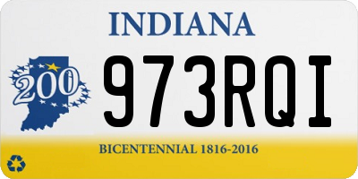 IN license plate 973RQI