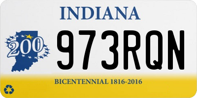 IN license plate 973RQN