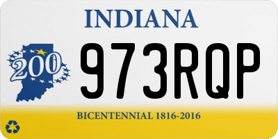 IN license plate 973RQP