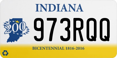 IN license plate 973RQQ