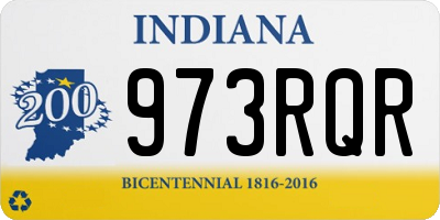 IN license plate 973RQR