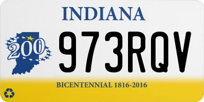 IN license plate 973RQV