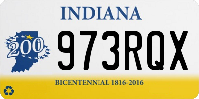 IN license plate 973RQX