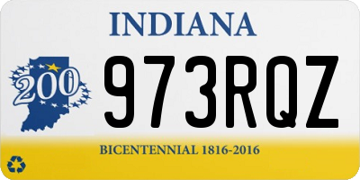 IN license plate 973RQZ