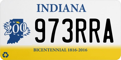 IN license plate 973RRA