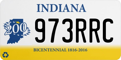 IN license plate 973RRC