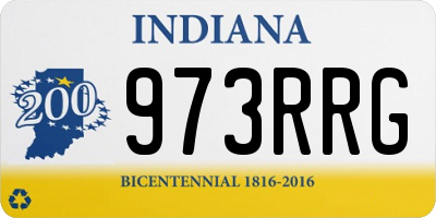 IN license plate 973RRG