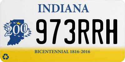 IN license plate 973RRH