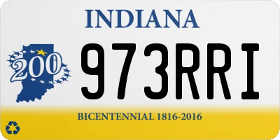 IN license plate 973RRI