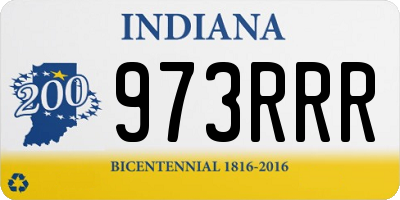 IN license plate 973RRR