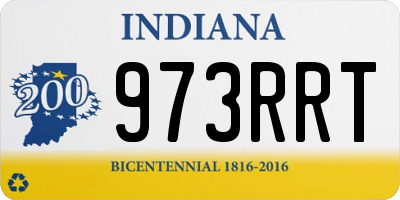 IN license plate 973RRT