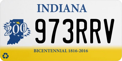 IN license plate 973RRV