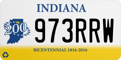 IN license plate 973RRW