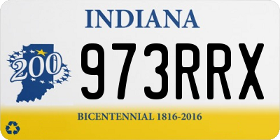 IN license plate 973RRX
