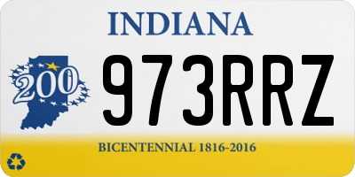 IN license plate 973RRZ