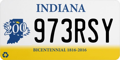 IN license plate 973RSY