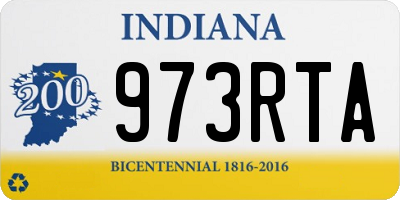 IN license plate 973RTA