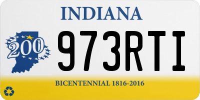 IN license plate 973RTI