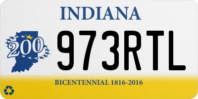IN license plate 973RTL