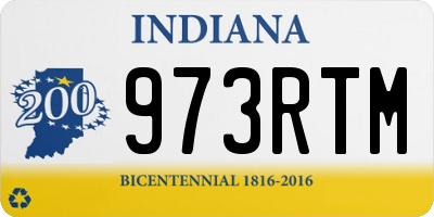 IN license plate 973RTM