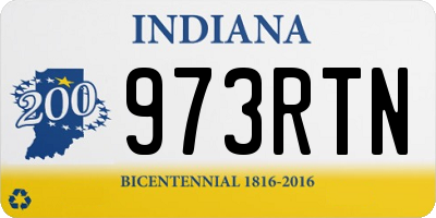 IN license plate 973RTN