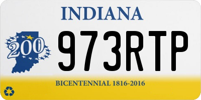 IN license plate 973RTP