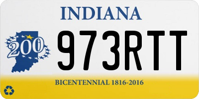 IN license plate 973RTT
