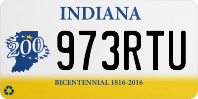 IN license plate 973RTU