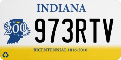 IN license plate 973RTV