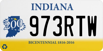 IN license plate 973RTW