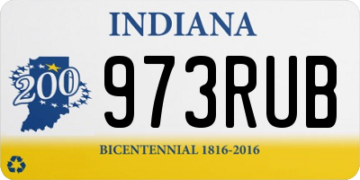 IN license plate 973RUB