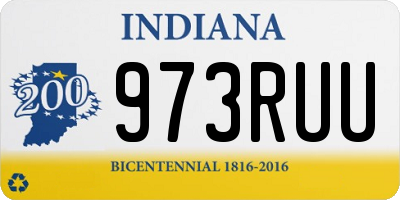 IN license plate 973RUU