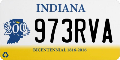 IN license plate 973RVA