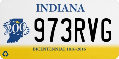 IN license plate 973RVG