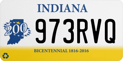 IN license plate 973RVQ