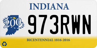 IN license plate 973RWN