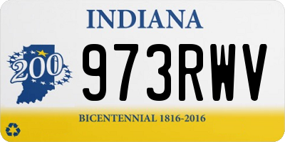 IN license plate 973RWV