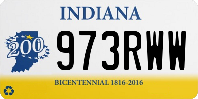 IN license plate 973RWW