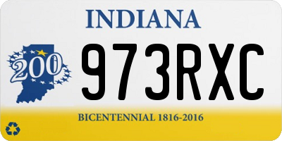 IN license plate 973RXC