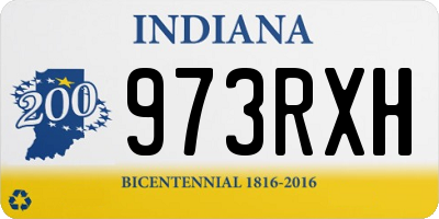 IN license plate 973RXH