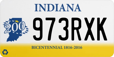 IN license plate 973RXK