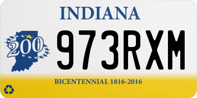 IN license plate 973RXM